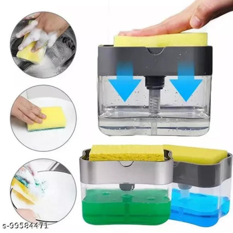 2-in-1 Soap Pump & Sponge Caddy Dispenser | K...
