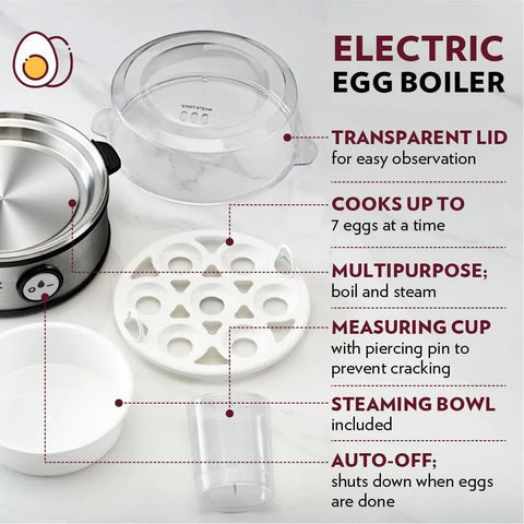 Electric Egg Boiler Automatic Steamer For Per...