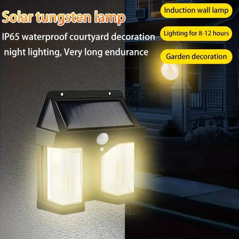 Solar Wall Light with Motion Sensor & Tungste...